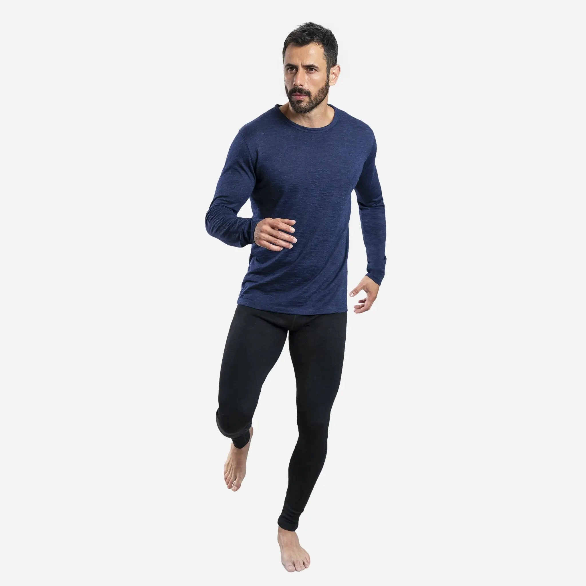 Cozy Men's Alpaca Wool Leggings - Perfect Midweight Comfort & Style.